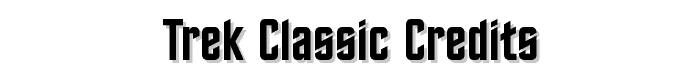 Trek Classic Credits font